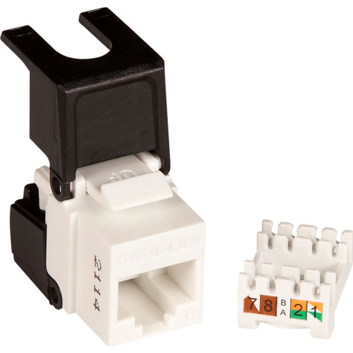 150 stk Konnektor Keystone Pro UTP Kat.6 RJ45 flip jack, bulk (150)