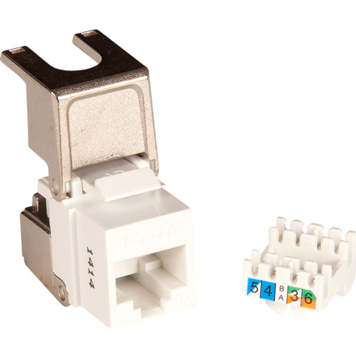 Konnektor Keystone Pro UTP Kat.6A RJ45 flip jack