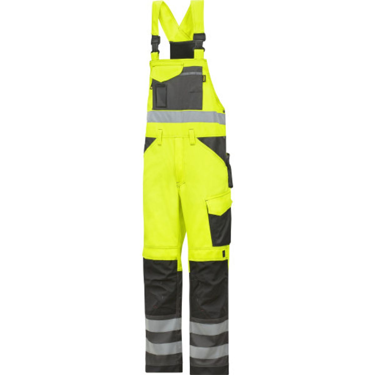 Snickers overall 0113, High-Vis kl2 gul/gråmeleret, str. 58