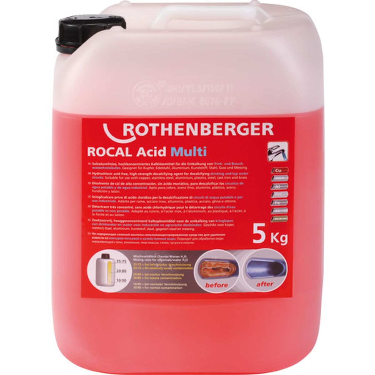 Rothenberger Rocal Acid Multi udsyringsvæske, 5 l