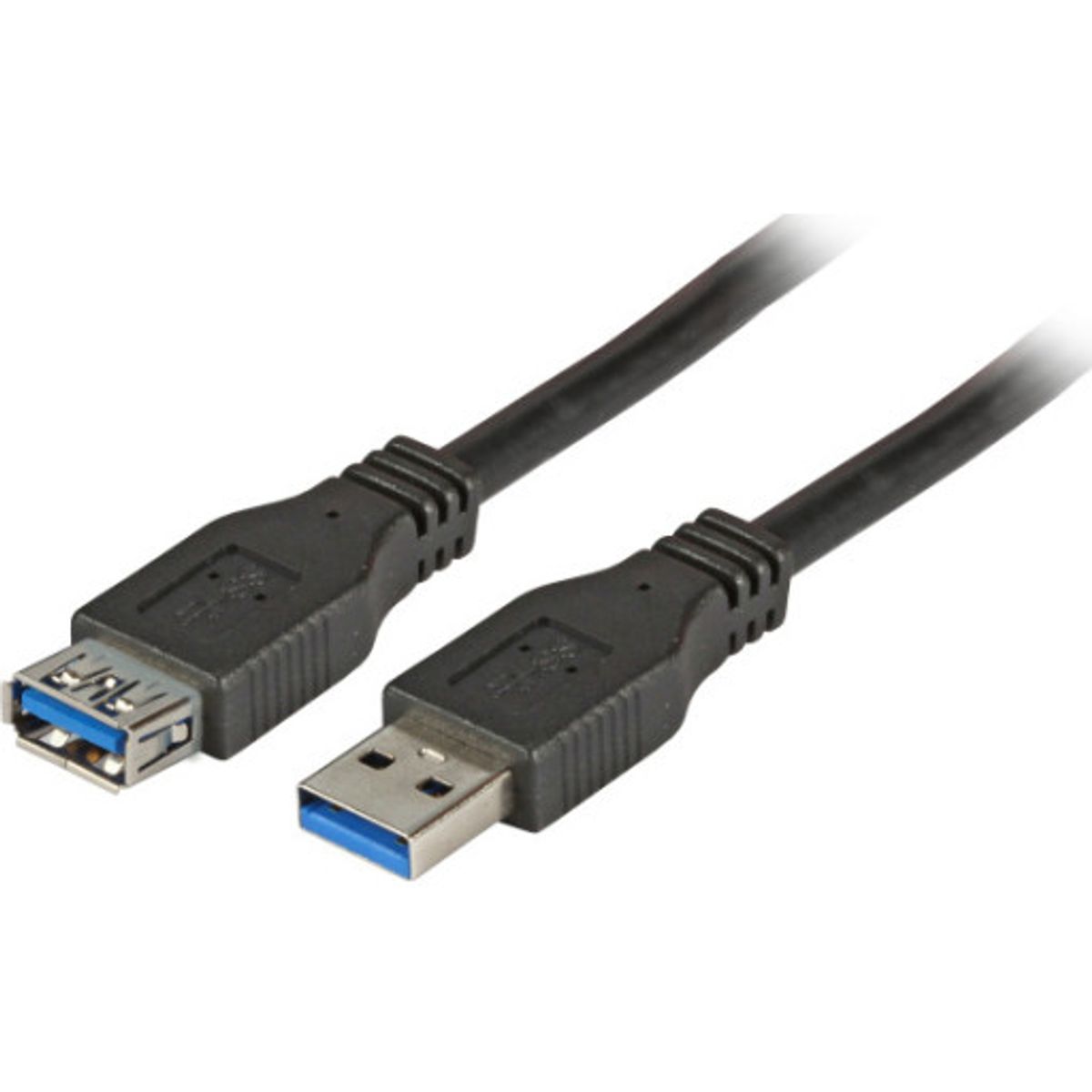 Kabel USB3.0 USB-A/USB-A han/hun 3,0M sort