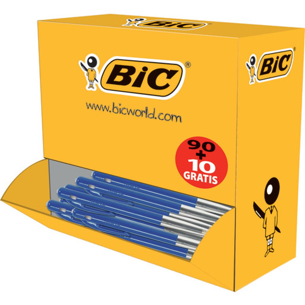 BIC M10 Clic kuglepen, blå, 90 stk.