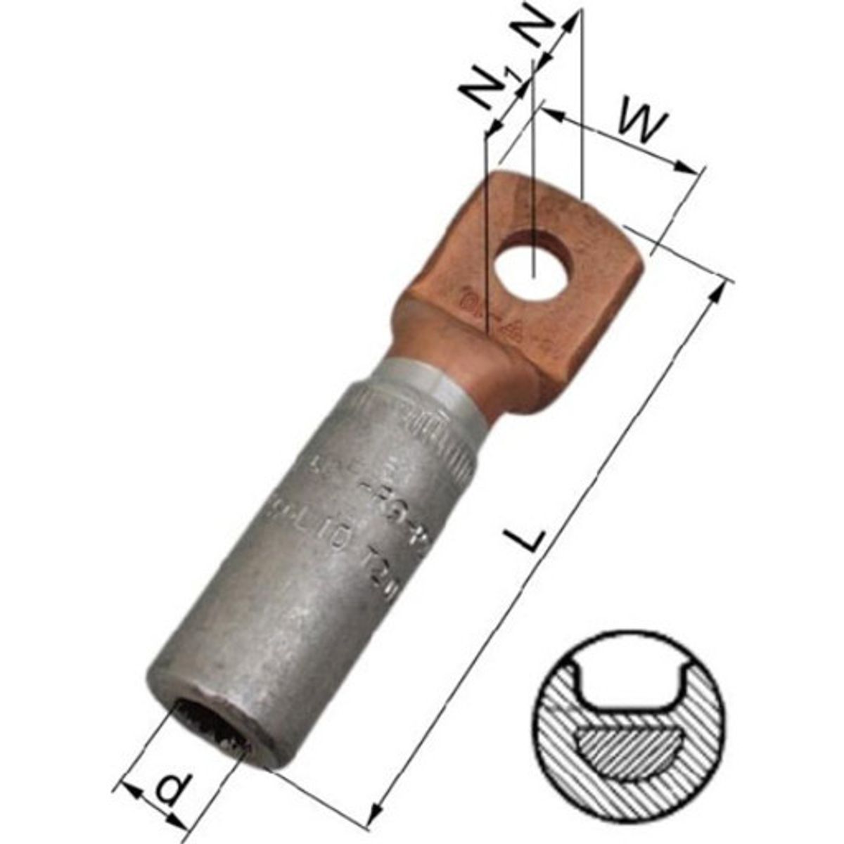 12 stk AL-CU KABELSKO AKK150-12 M12