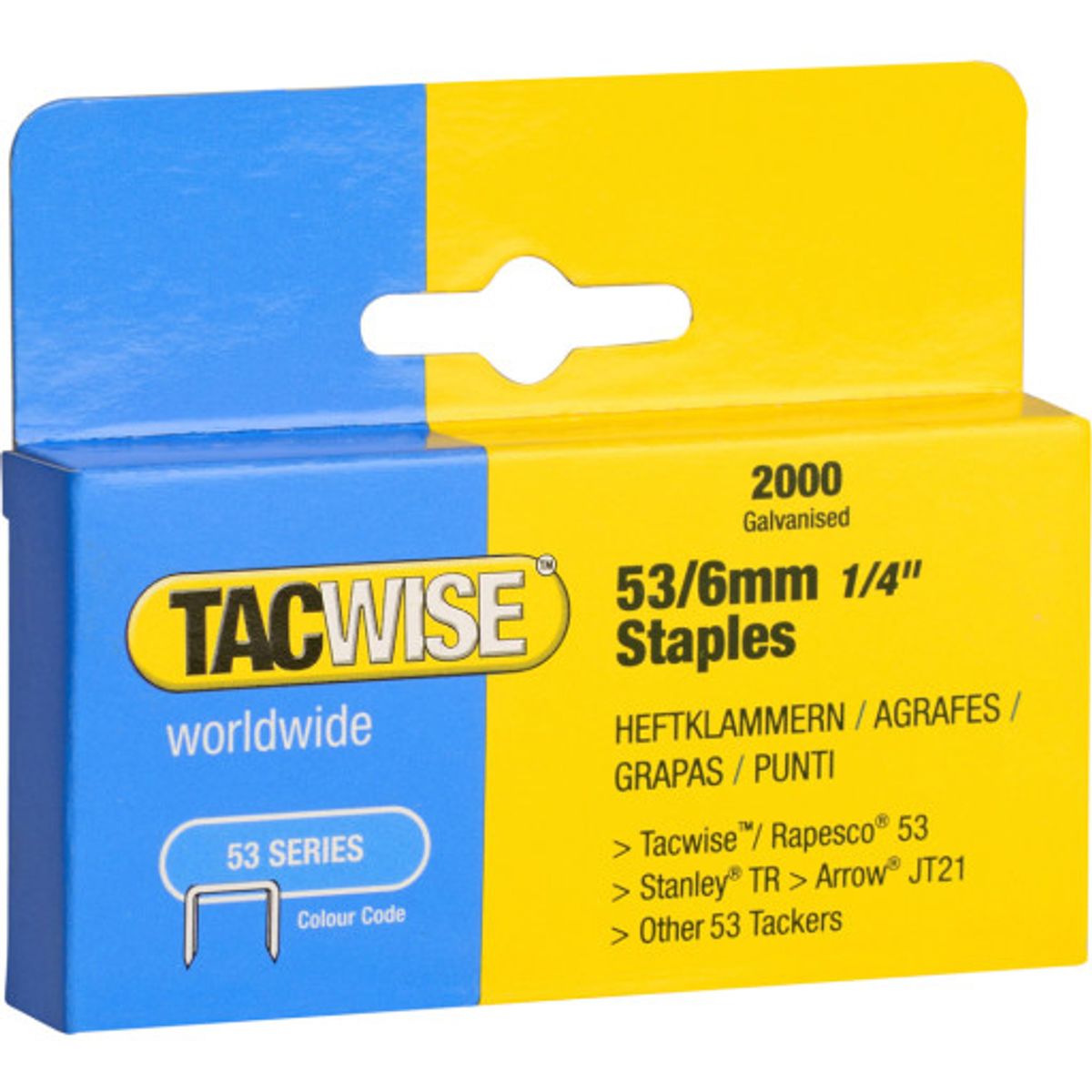 Tacwise hæfteklammer 53/6mm - 2000stk