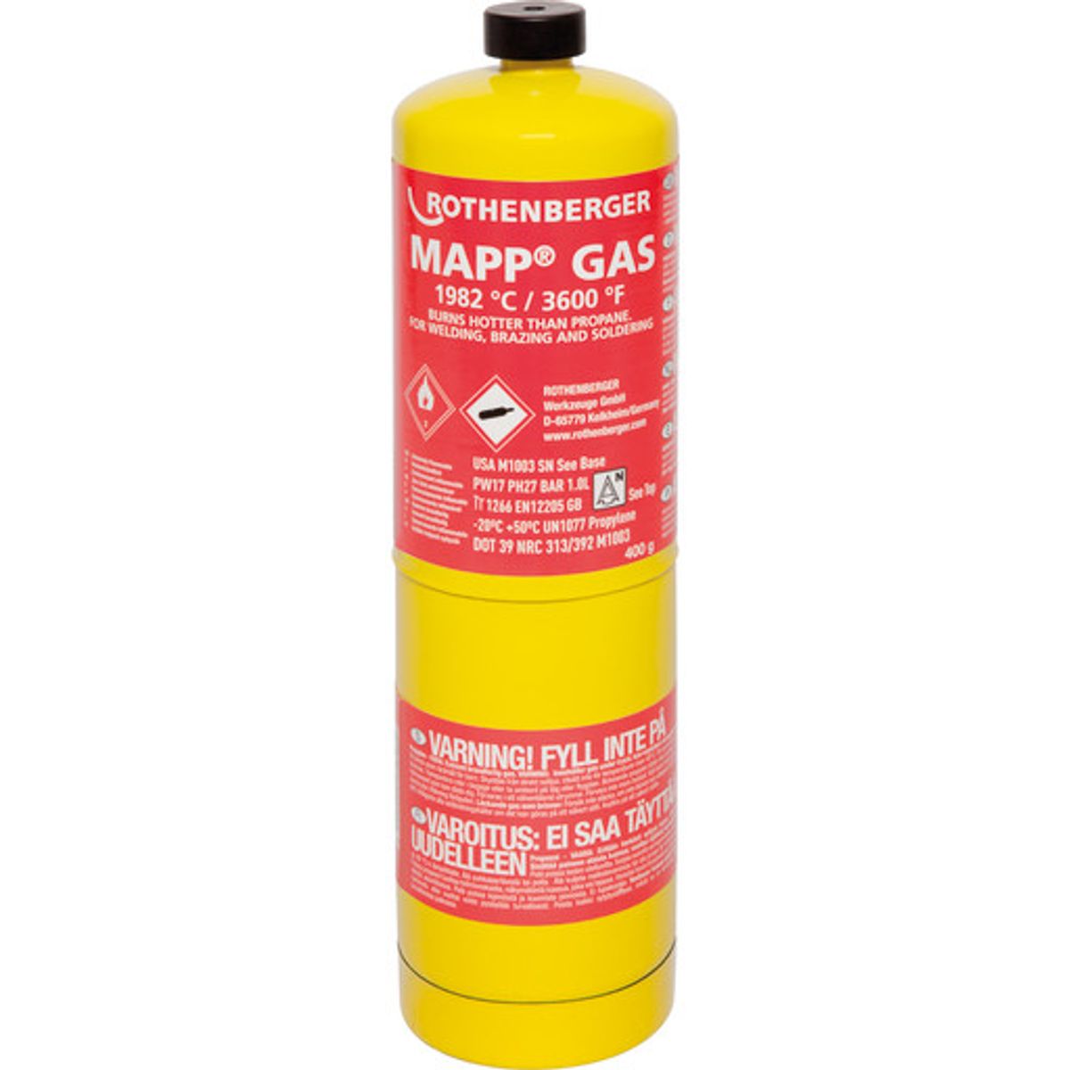 Rothenberger Mapp-gas med 1" US-gevind