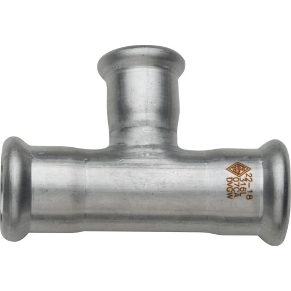 108 x 54 x 108 mm TURBO Inox tee