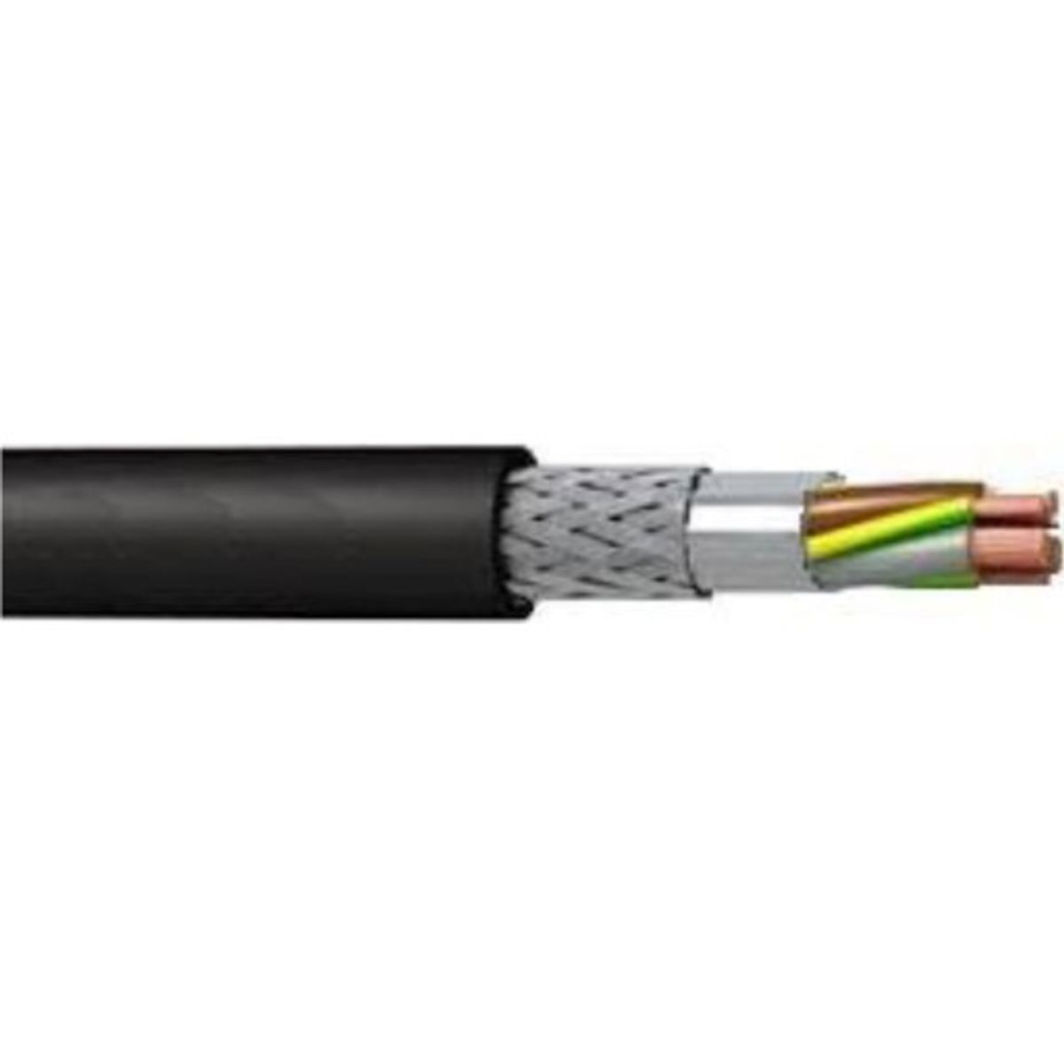 Motorkabel 2YSLCYK-J EMC 3x2,5+3G0,50 mm², sort, T500