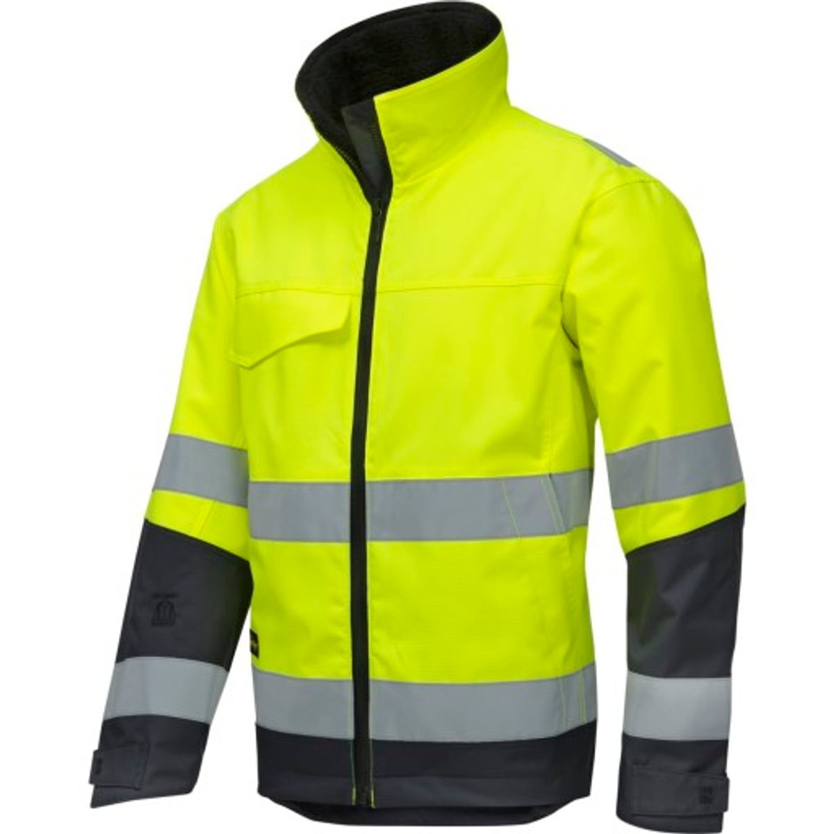 Snickers High-Vis vinterjakke 1138, gul/koksgrå, kl. 3, 3XL