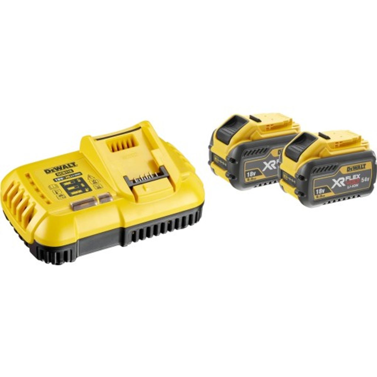 DeWalt batterisæt - 2 x XR Flexvolt batteri 18/54V 9,0/3,0Ah