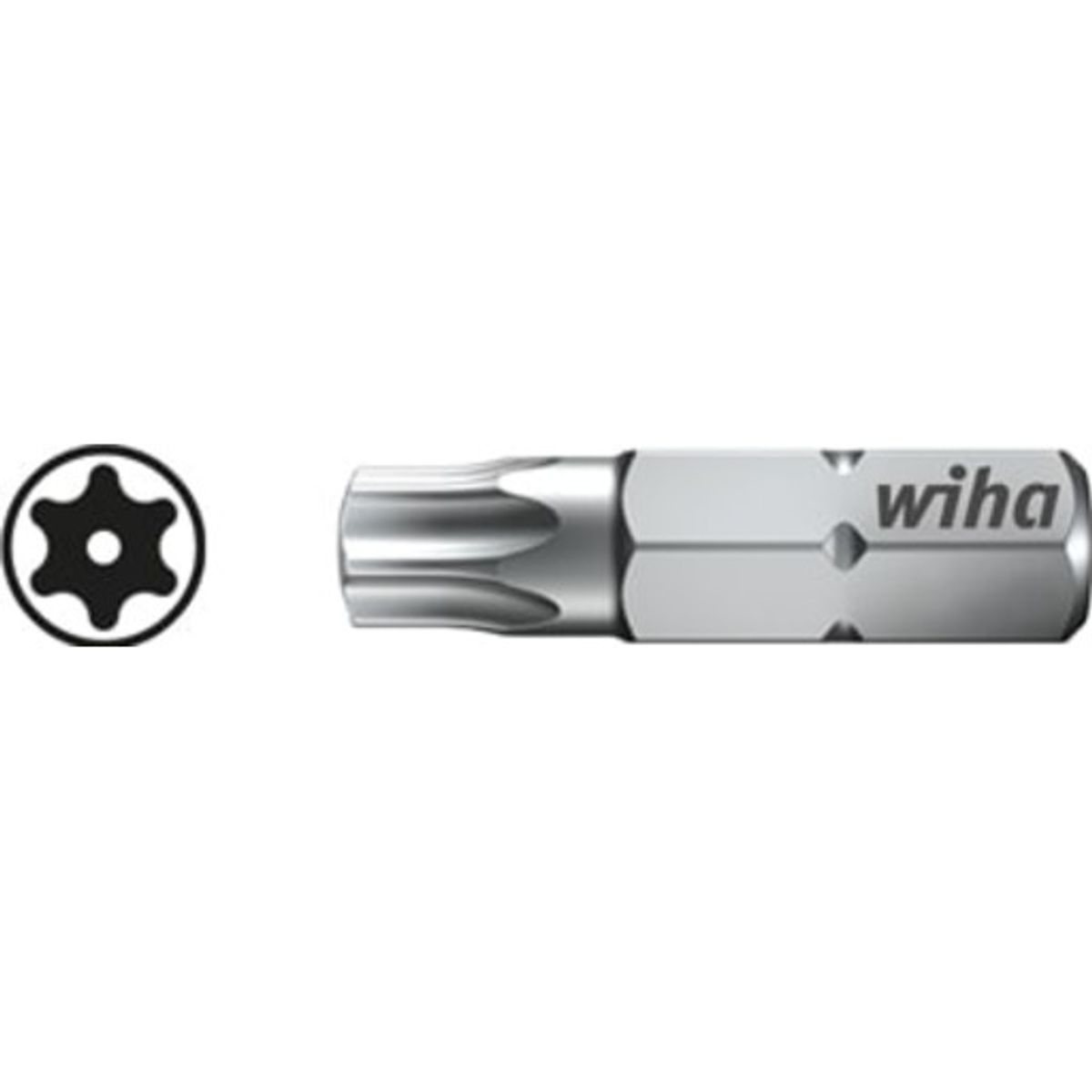 Wiha torx bits med hul 25mm, torx 30 med hul