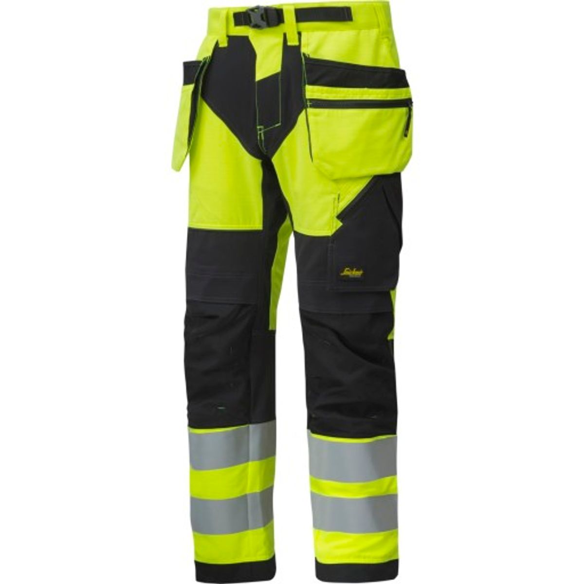 Snickers High-Vis buks+ hylsterlommer 6932, gul/sort, kl. 2, 54