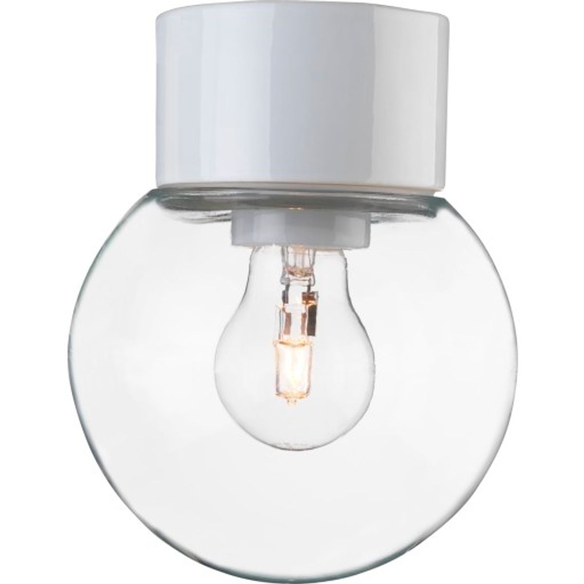 Ifö Electric Classic Globe loftlampe, Ø15 cm, hvid/klar