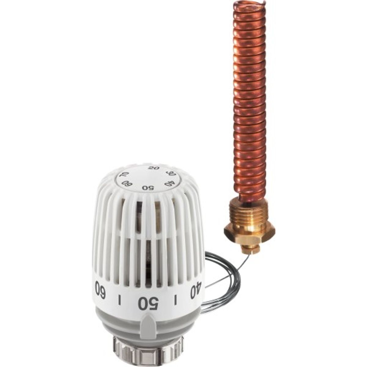 IMI radiatortermostat, M30, med dykrørsføler, hvid