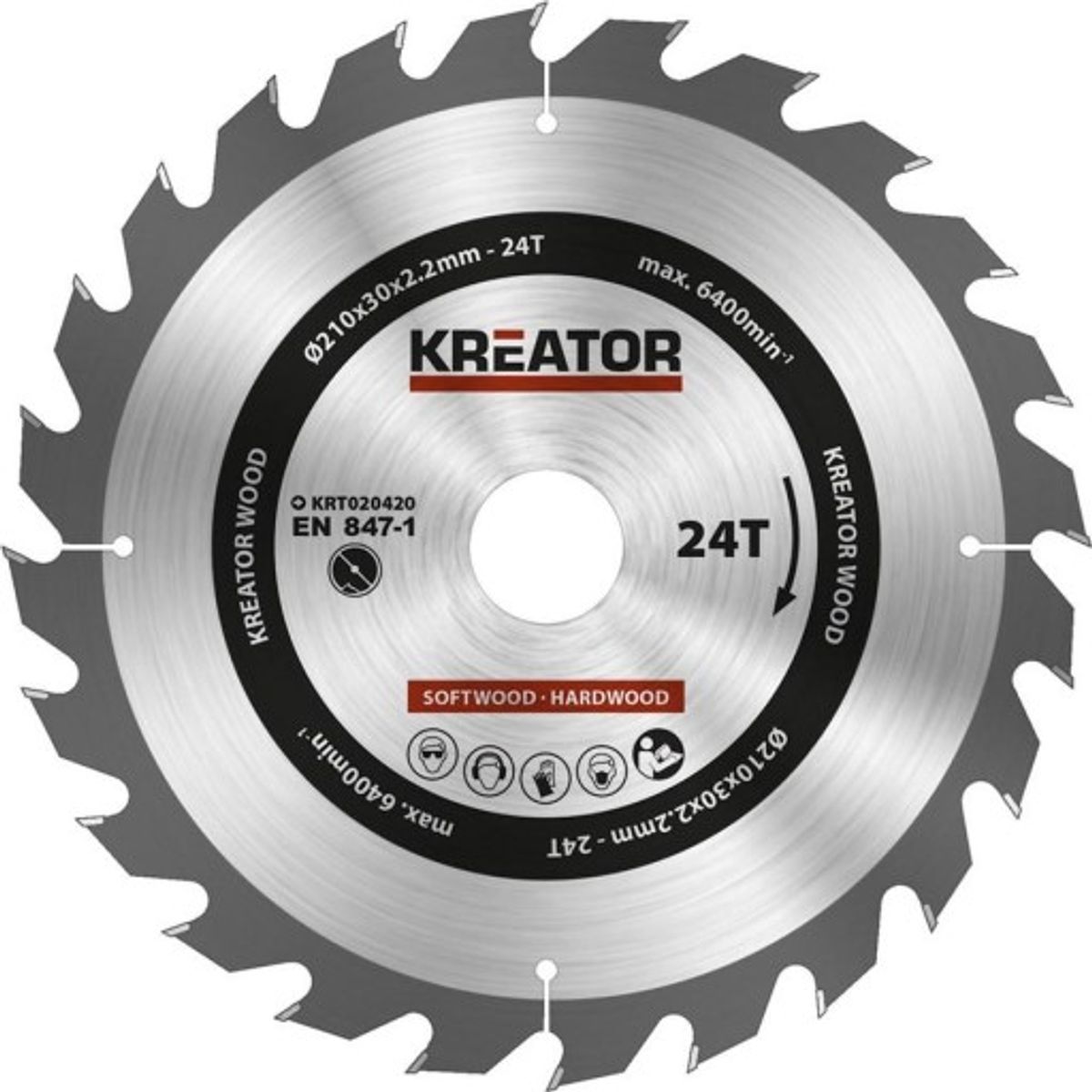 Kreator Rundsavsklinge 24tands - Ø210 mm