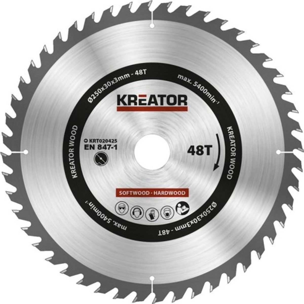 Kreator rundsavsklinge - Ø250/30mm - 48tands