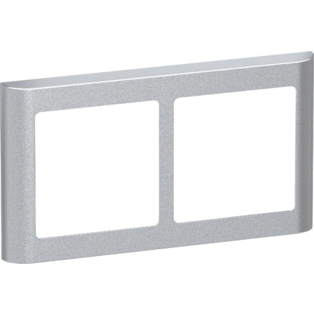 LK Fuga Design ramme 63 soft 2x1 modul vandret, stålmetallic