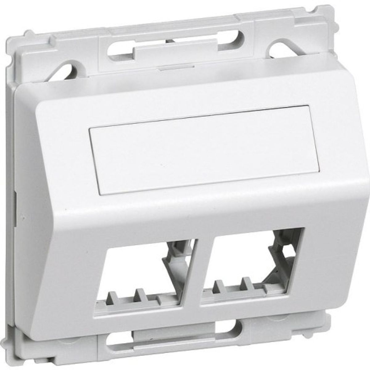 LK Opus 66 dataudtag uden montageramme 2xRJ45 skrå 1 modul, hvid