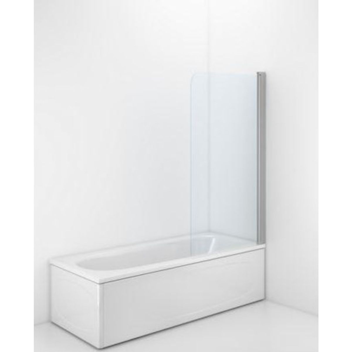 Contura Shower Space badekarsvæg, 79 cm, klart glas, aluminium profil