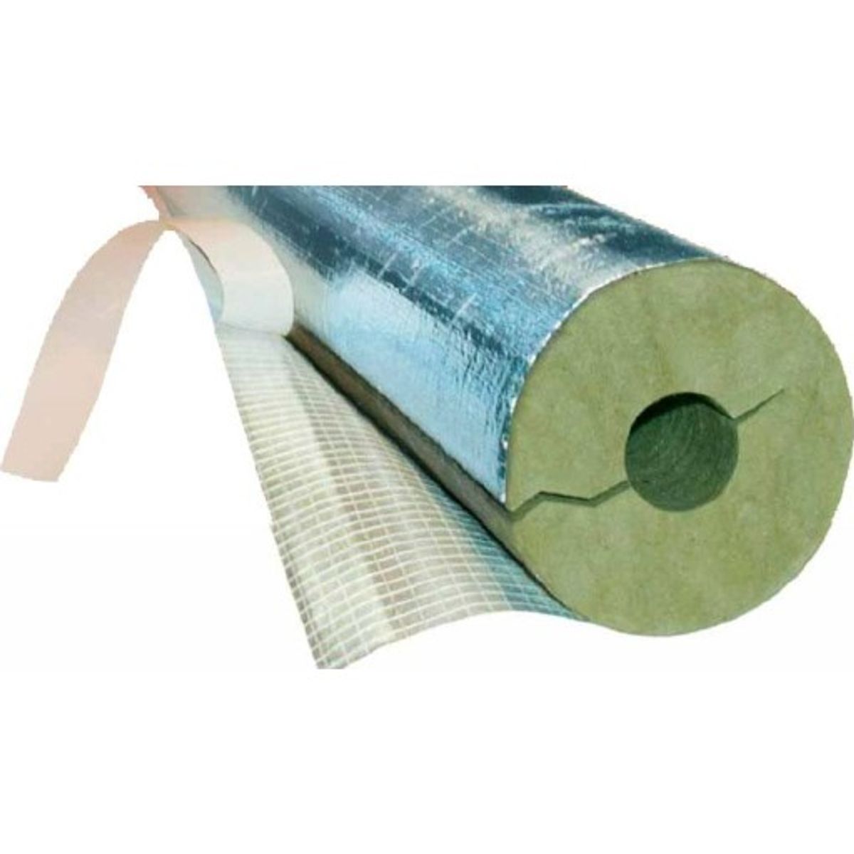 Rockwool rørskål med tape til 89mm rør, 30 mm isoleringstykkelse, 1 meter