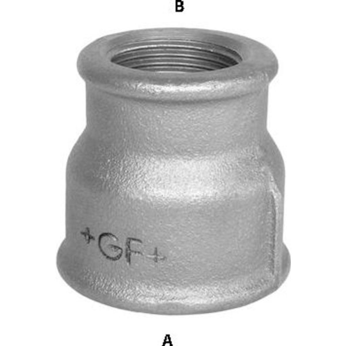 Galvaniseret formmuffe 1 1/2" x 3/4"