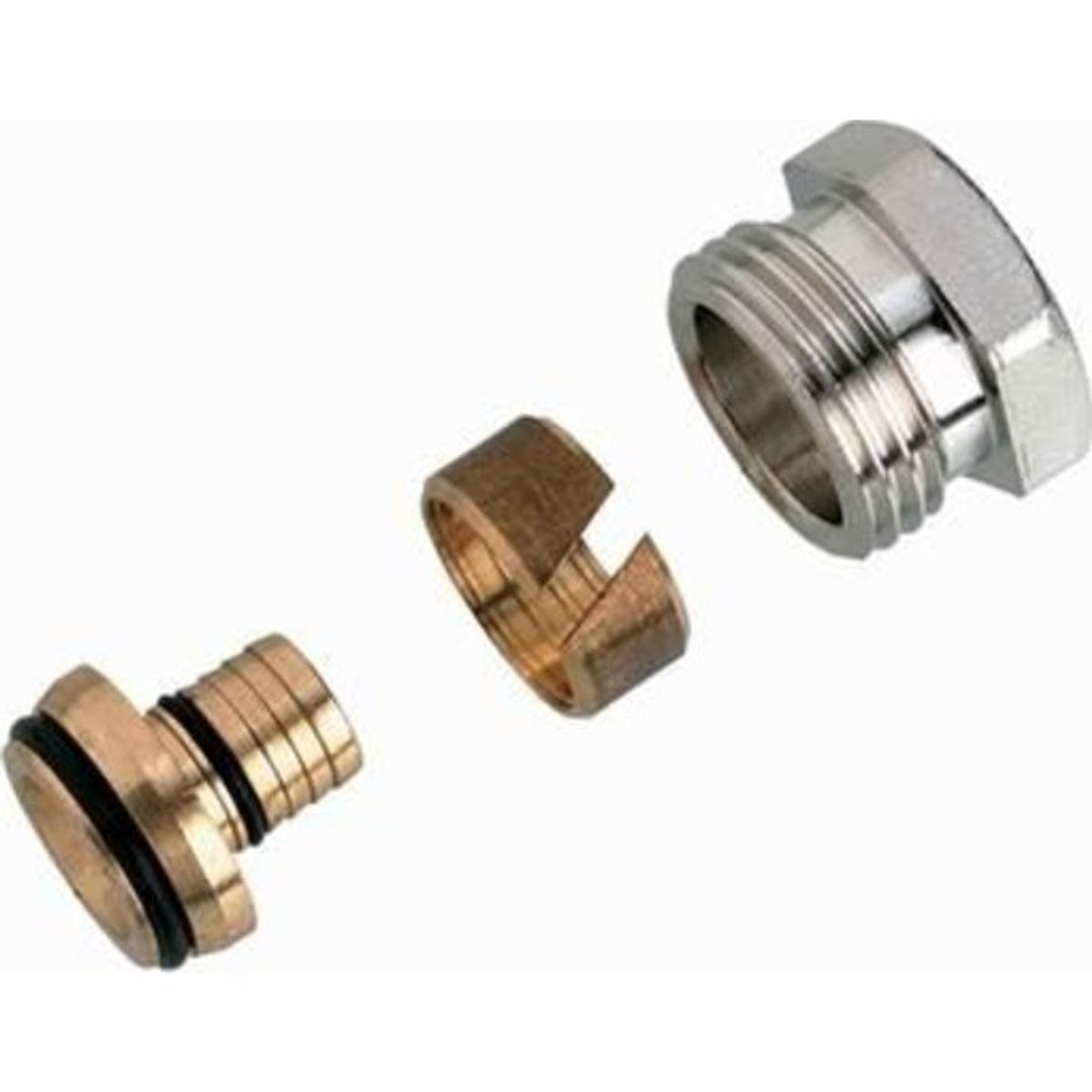 Danfoss klemringsfittings til PEX-plastrør 1/2" - 15 x 2,5 mm