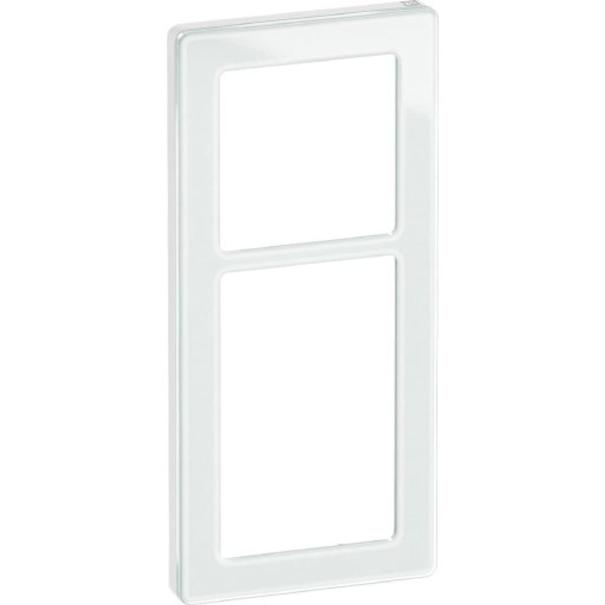 LK Fuga Pure designramme, 2,5 modul, hvid glas