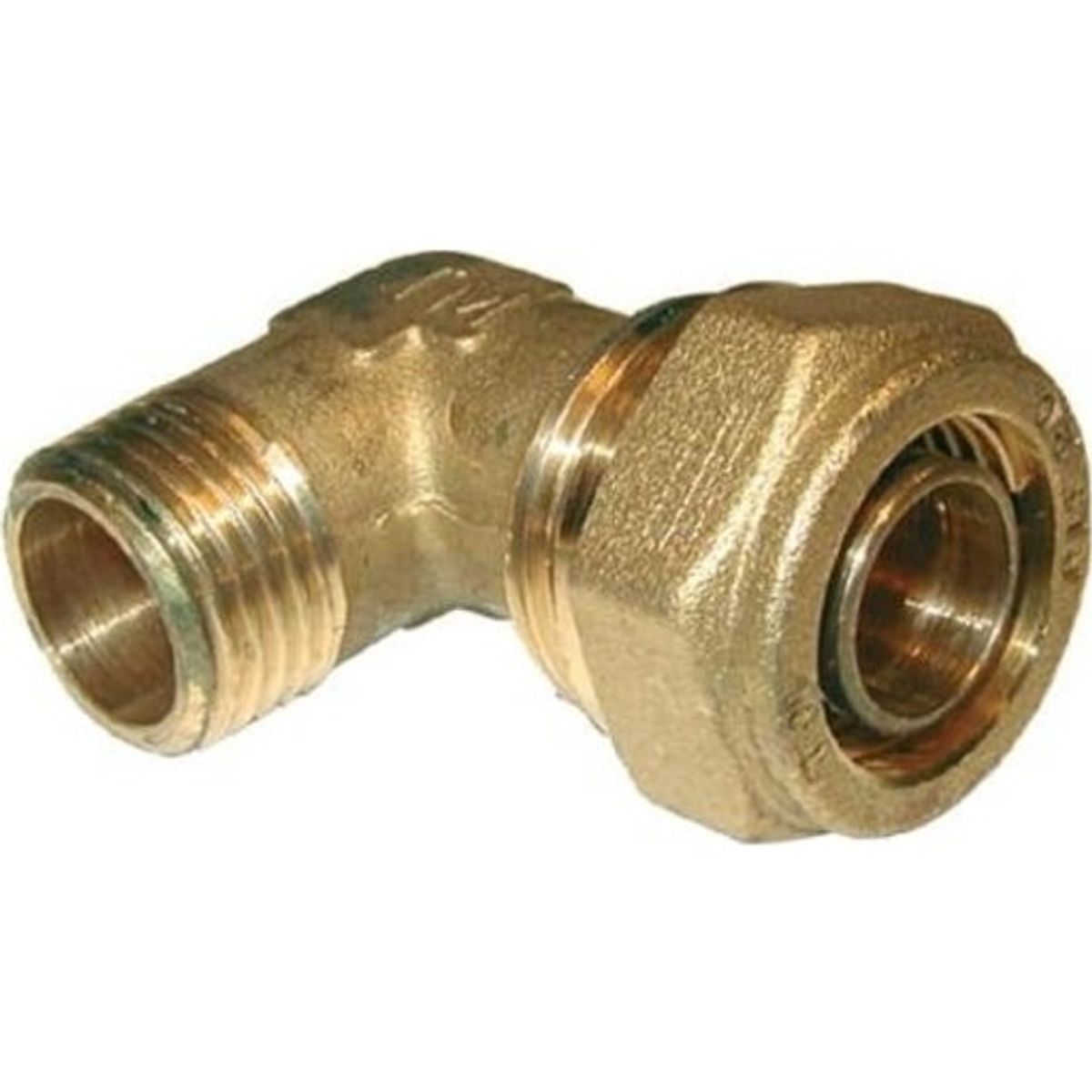 Pex vinkel med nippel 15 mm x 1/2"