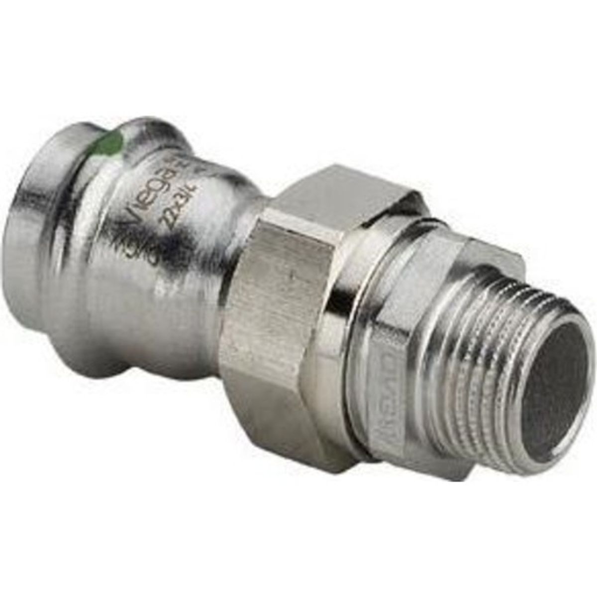 Viega Sanpress rustfri union med nippel til brugsvand 22 mm x 3/4"