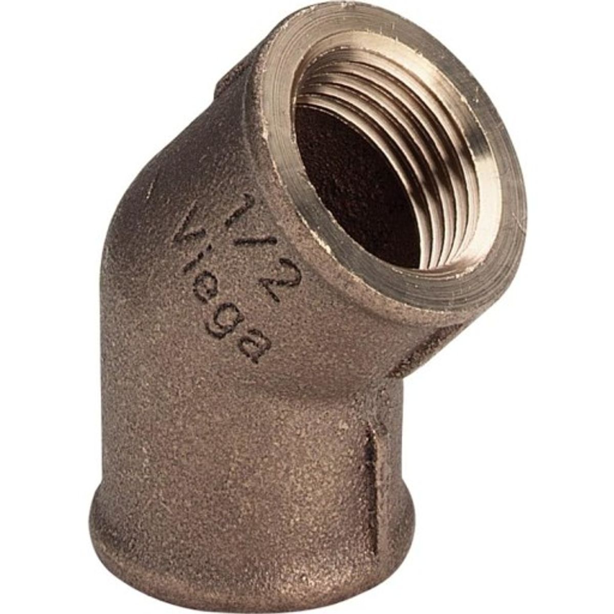 Rødgods vinkel 45 gr. 1/2" muffe/muffe