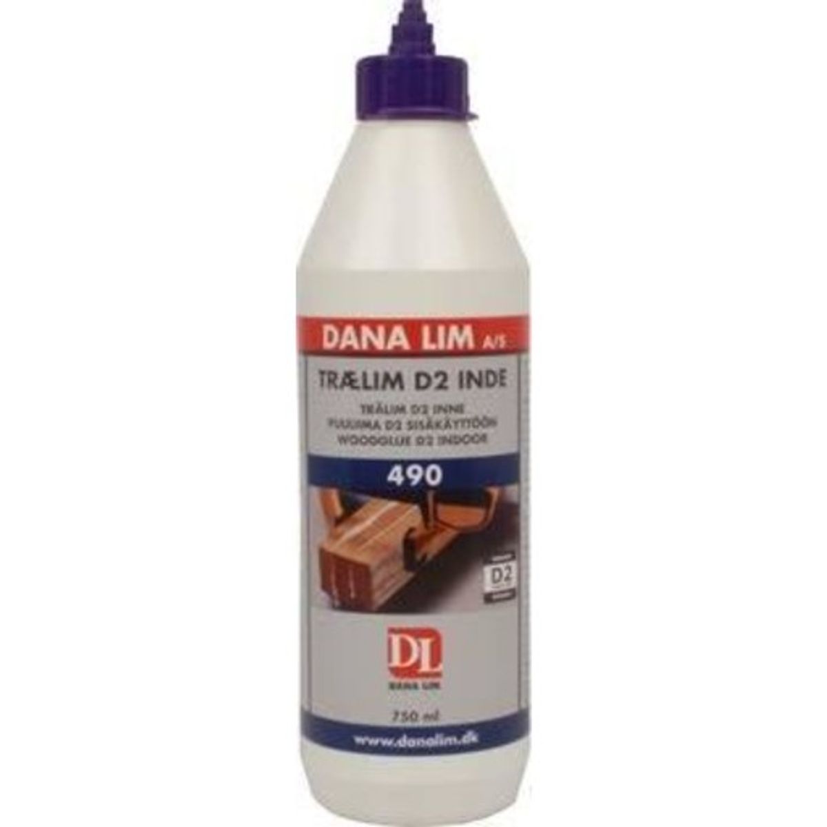 Dana Lim 490 D2 Inde trælim 250 ml, hvid