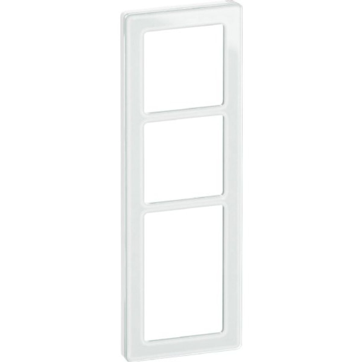 LK Fuga Pure designramme 3½ modul i hvid glas