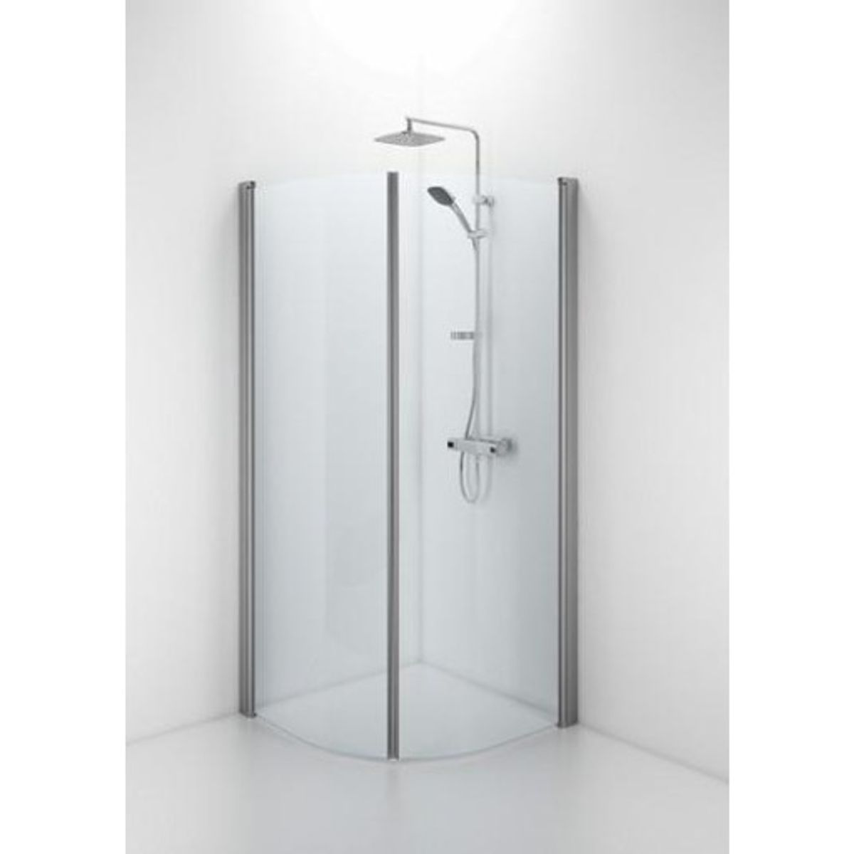 Contura Shower Space brusedør, 62,3 cm, klart glas, aluminium profil