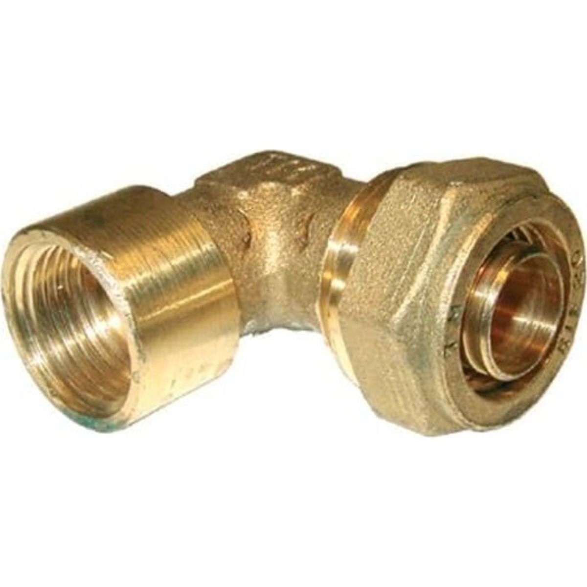 Pex vinkel med muffe 18 mm x 1/2"