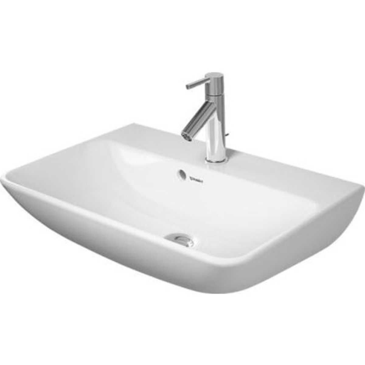 Duravit Me by Starck Compact håndvask, 60x40 cm, hvid