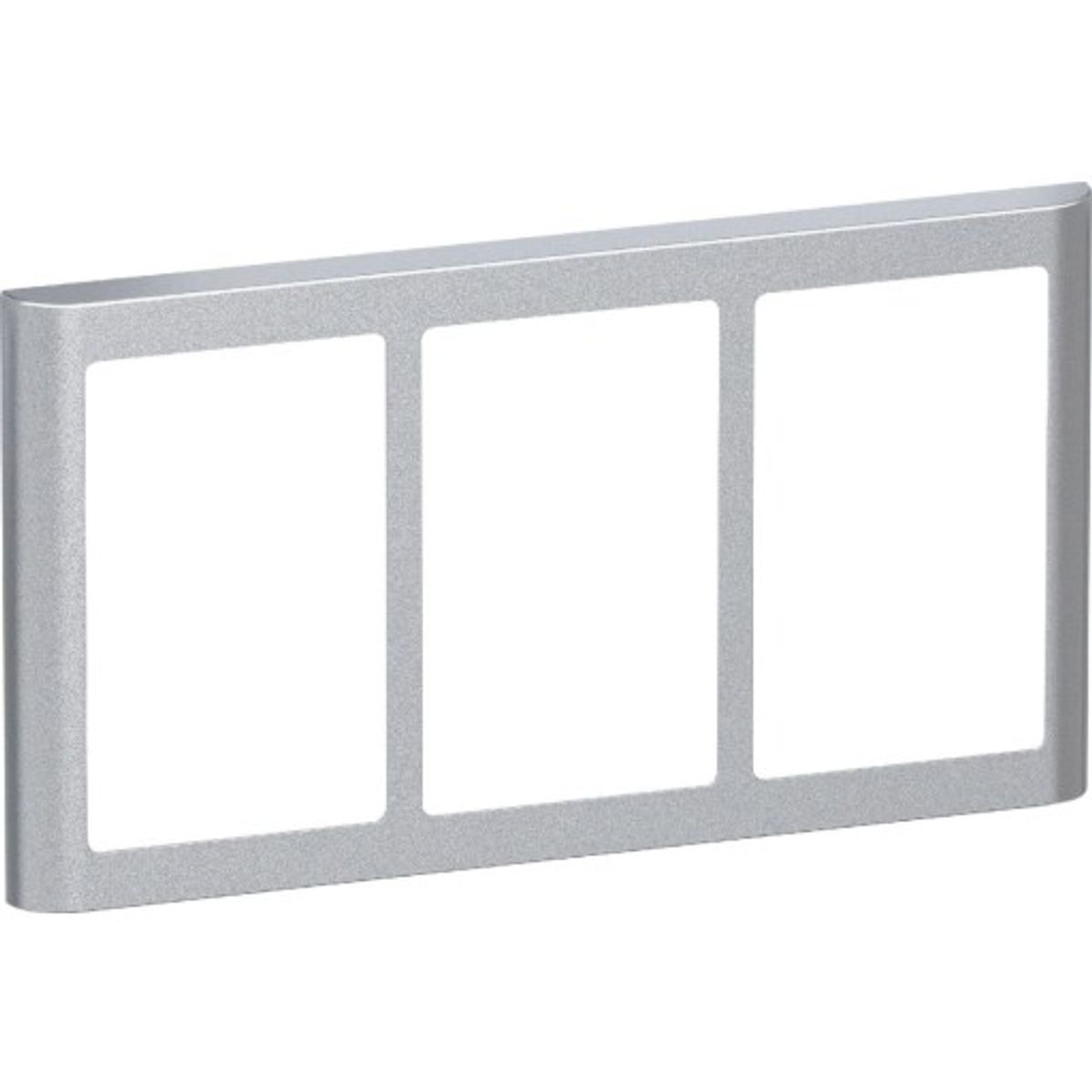 LK Fuga 63 Soft designramme 3x1½ modul i stålmetallic