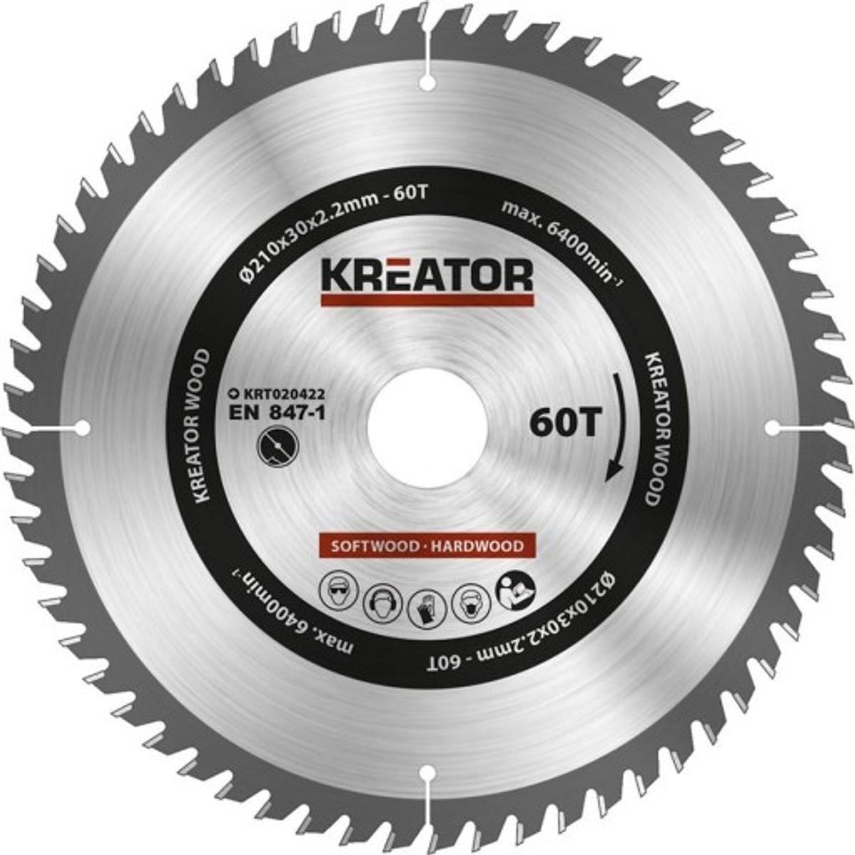 Kreator rundsavsklinge - Ø210/30mm - 60tands