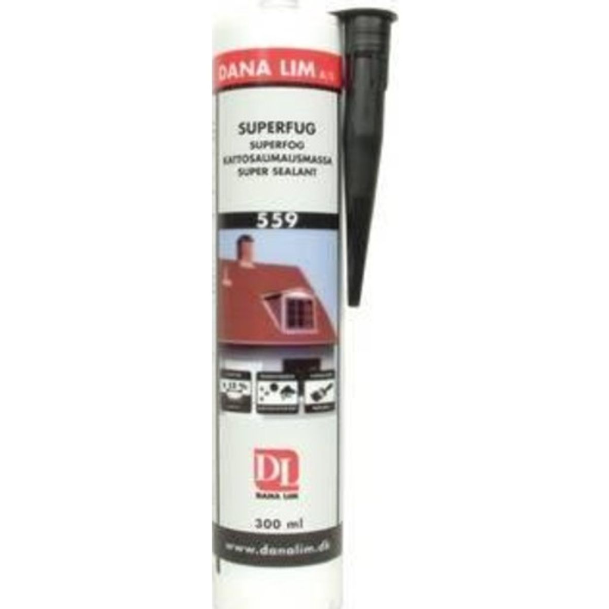 Dana Lim 559 tagfugemasse 300 ml, sort