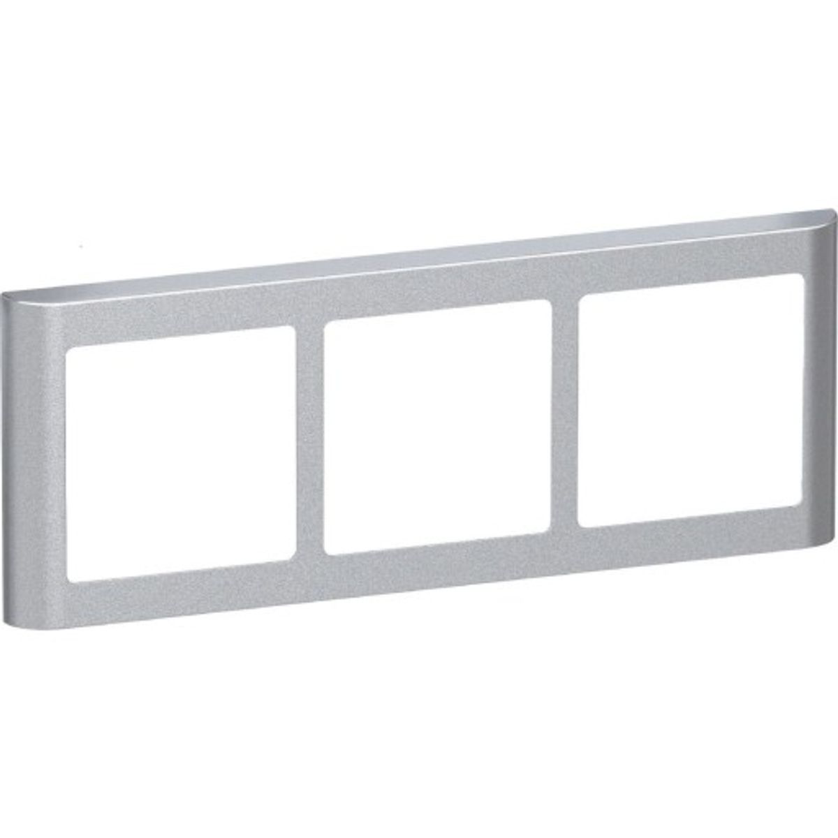 LK Fuga Design ramme 63 soft 3x1 modul vandret, stålmetallic