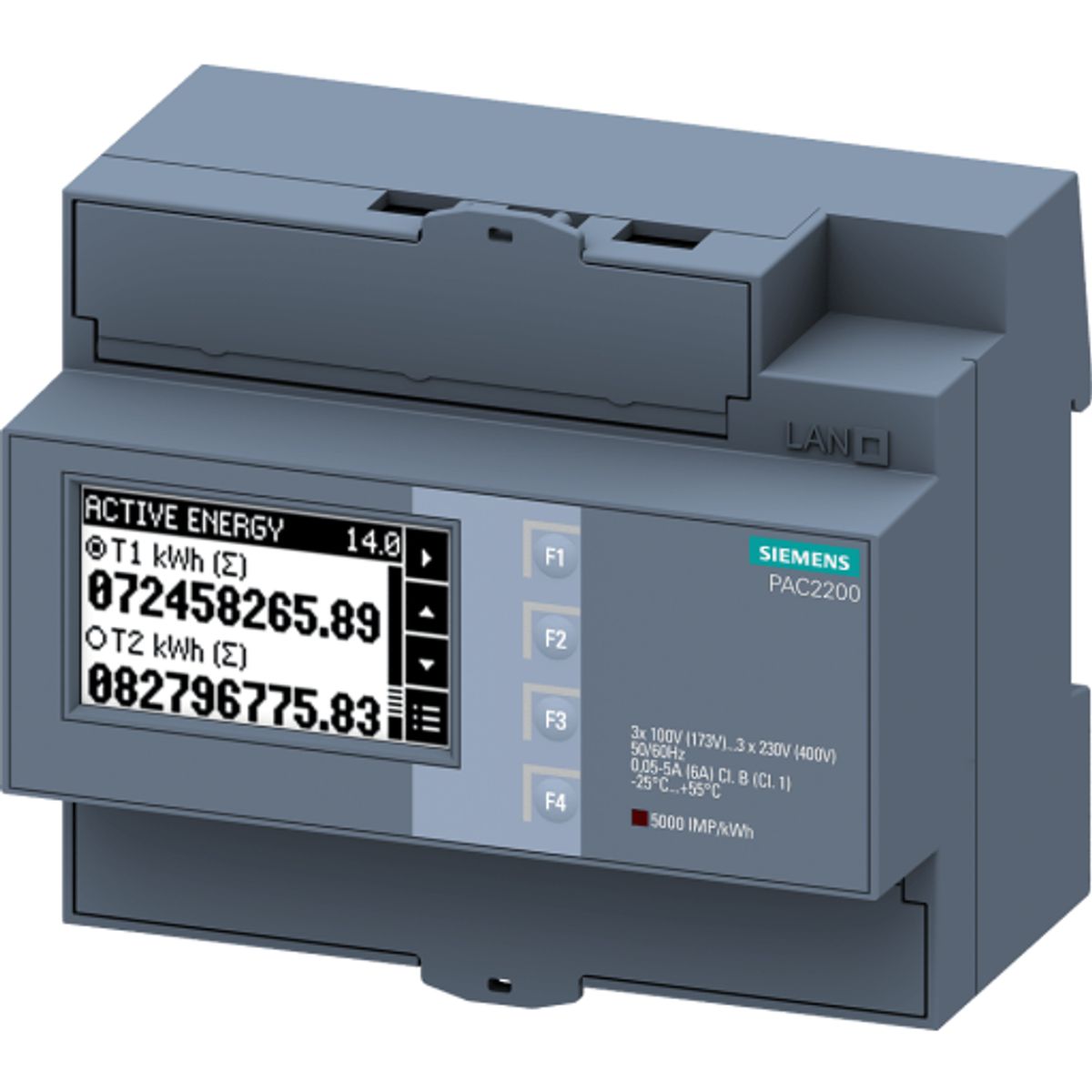 Sentron PAC2200, LCD, L-L:400V, L-N:230V, 5A, 7KM2200-2EA30-1CA1