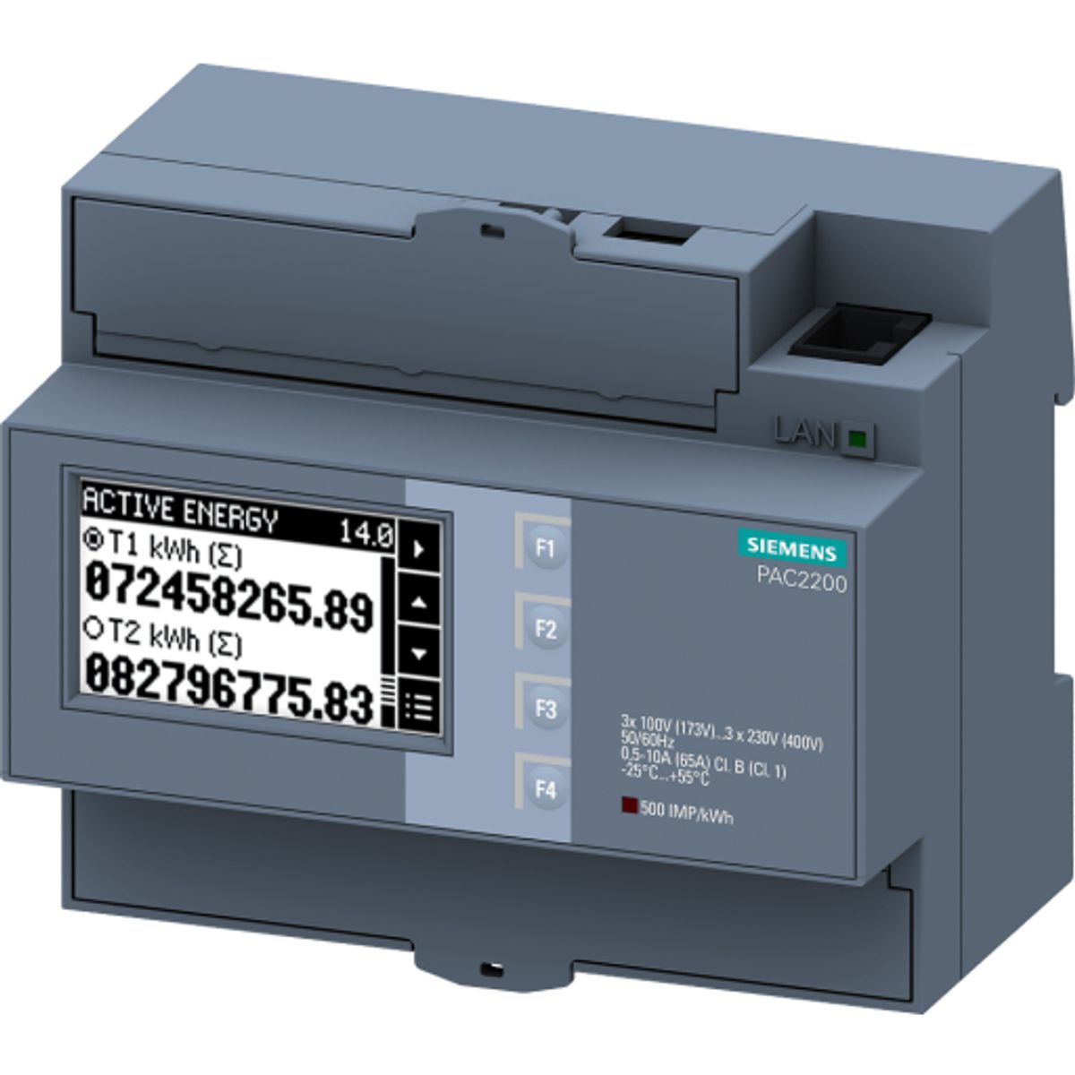 Sentron PAC2200, LCD, L-L:400V, L-N:230V 65A, 7KM2200-2EA40-1EA1