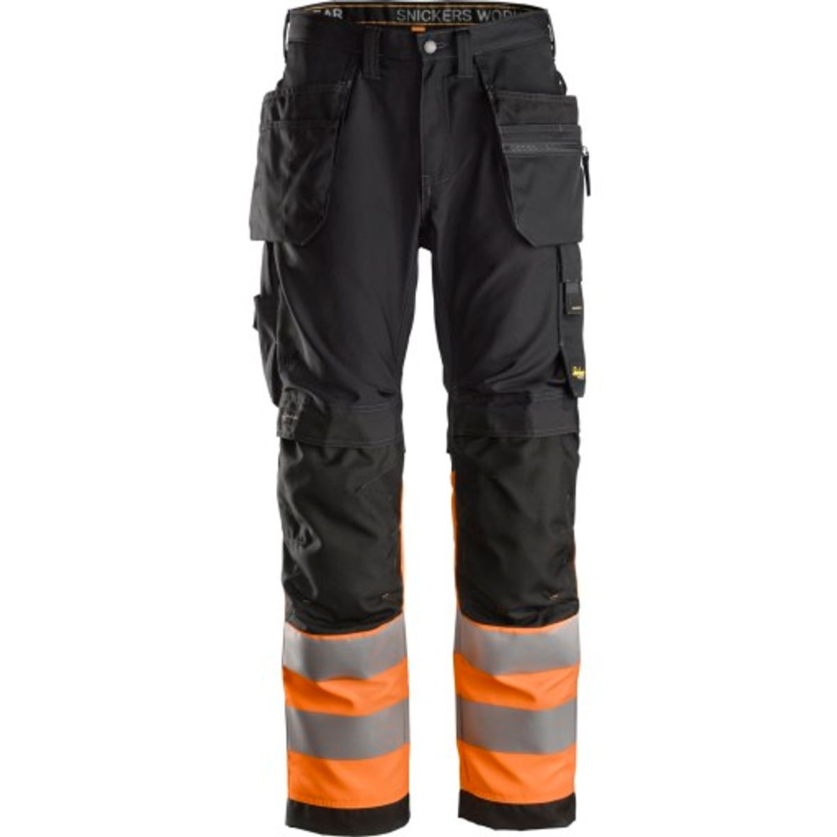 Snickers buks+ hylsterlommer, 6233 High-Vis sort/orange kl.1, 48