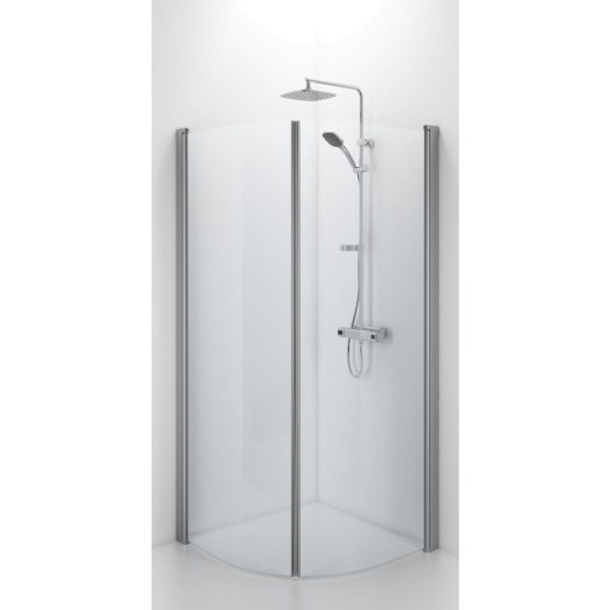 Contura Shower Space brusehjørne, 79x79 cm, klart glas, aluminium profil