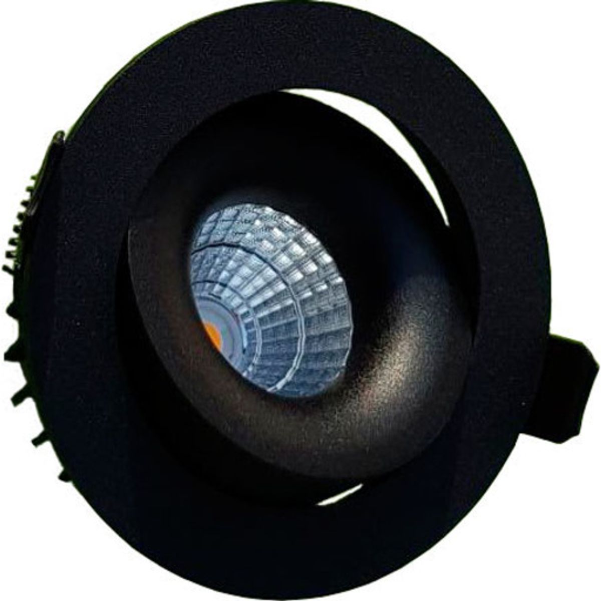 Downlight Moon LED 6W 830, 36°, med kip, sort m/dæmpbar driver