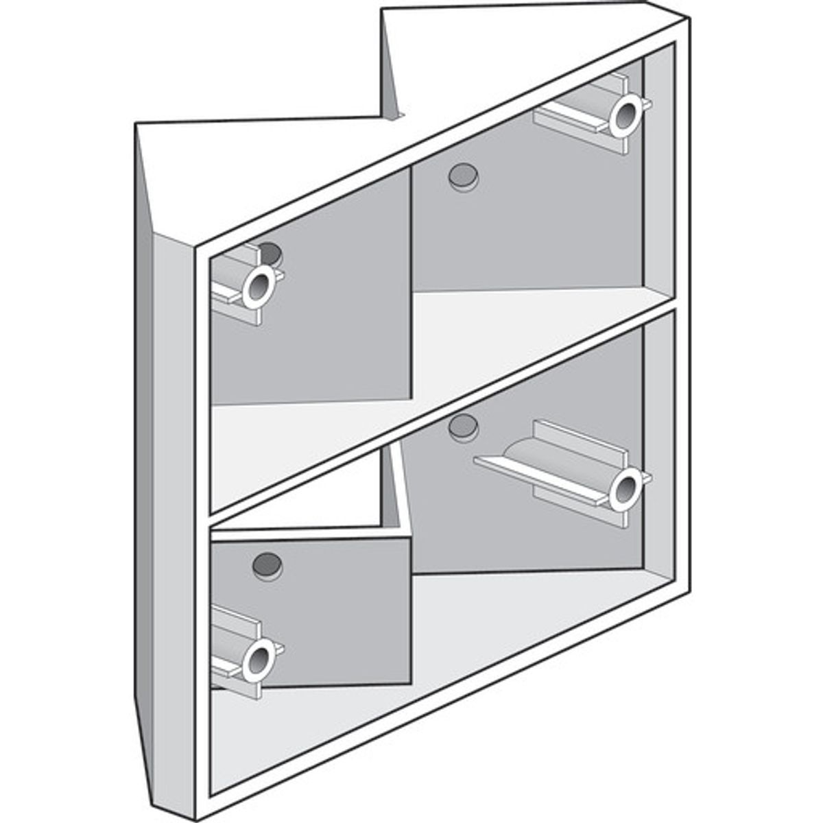 Hjørnebeslag til KNX 16M sensor 350-213001