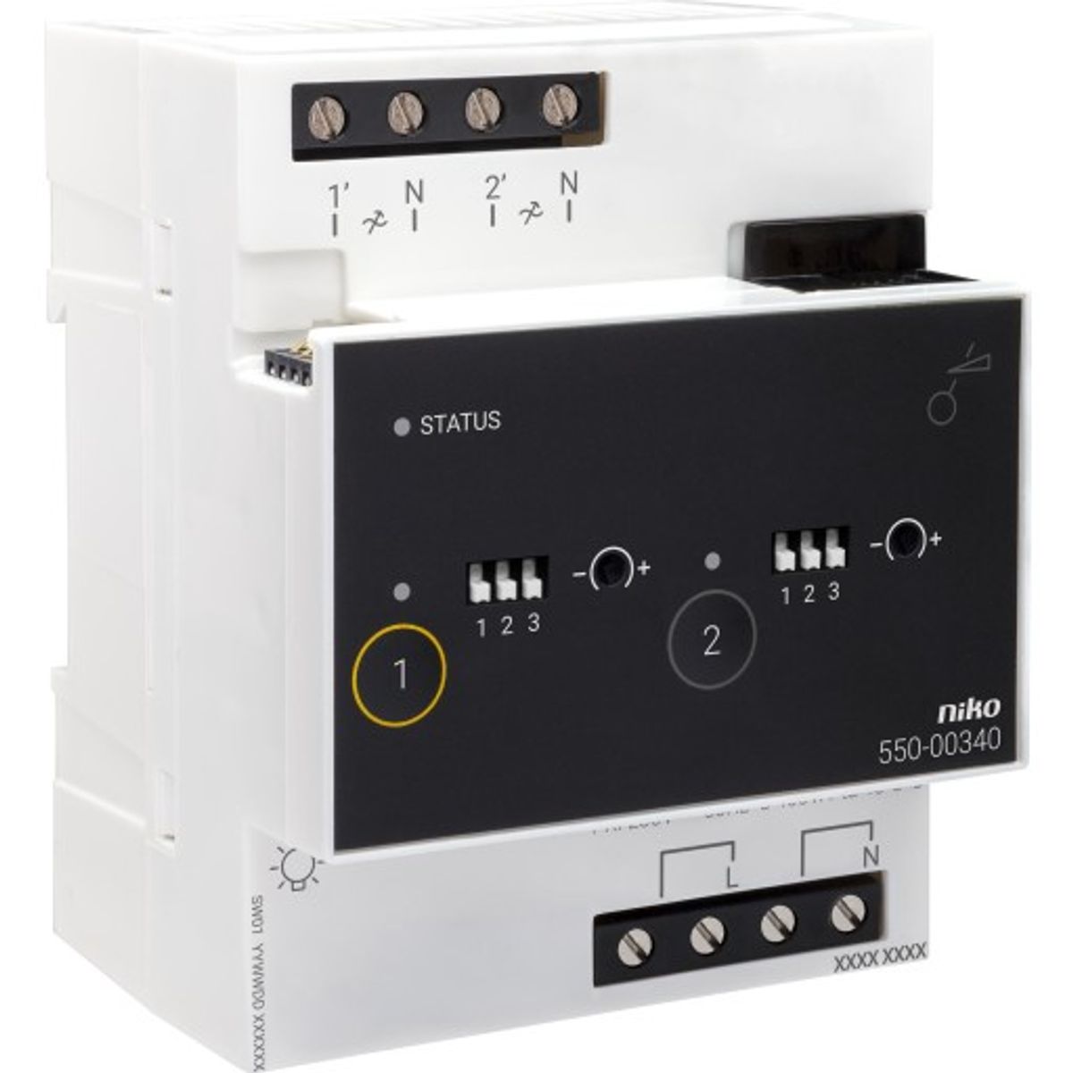 Universel dæmpermodul 2 × 400W til Niko Home Control