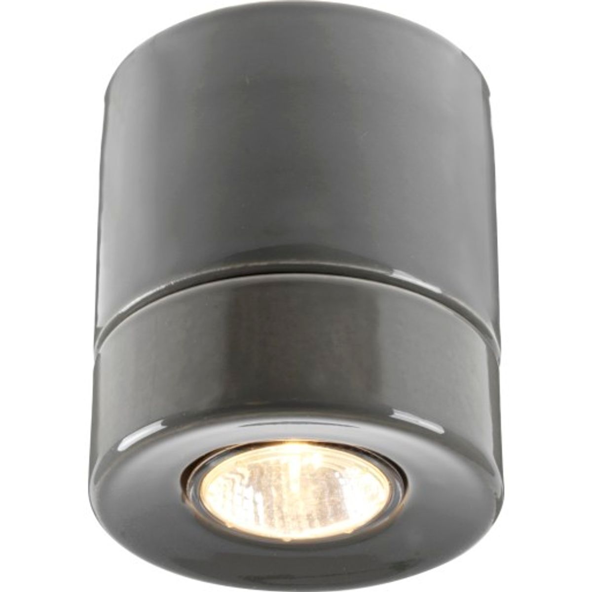 Loftlampe Light On, GU10, grå, IP23