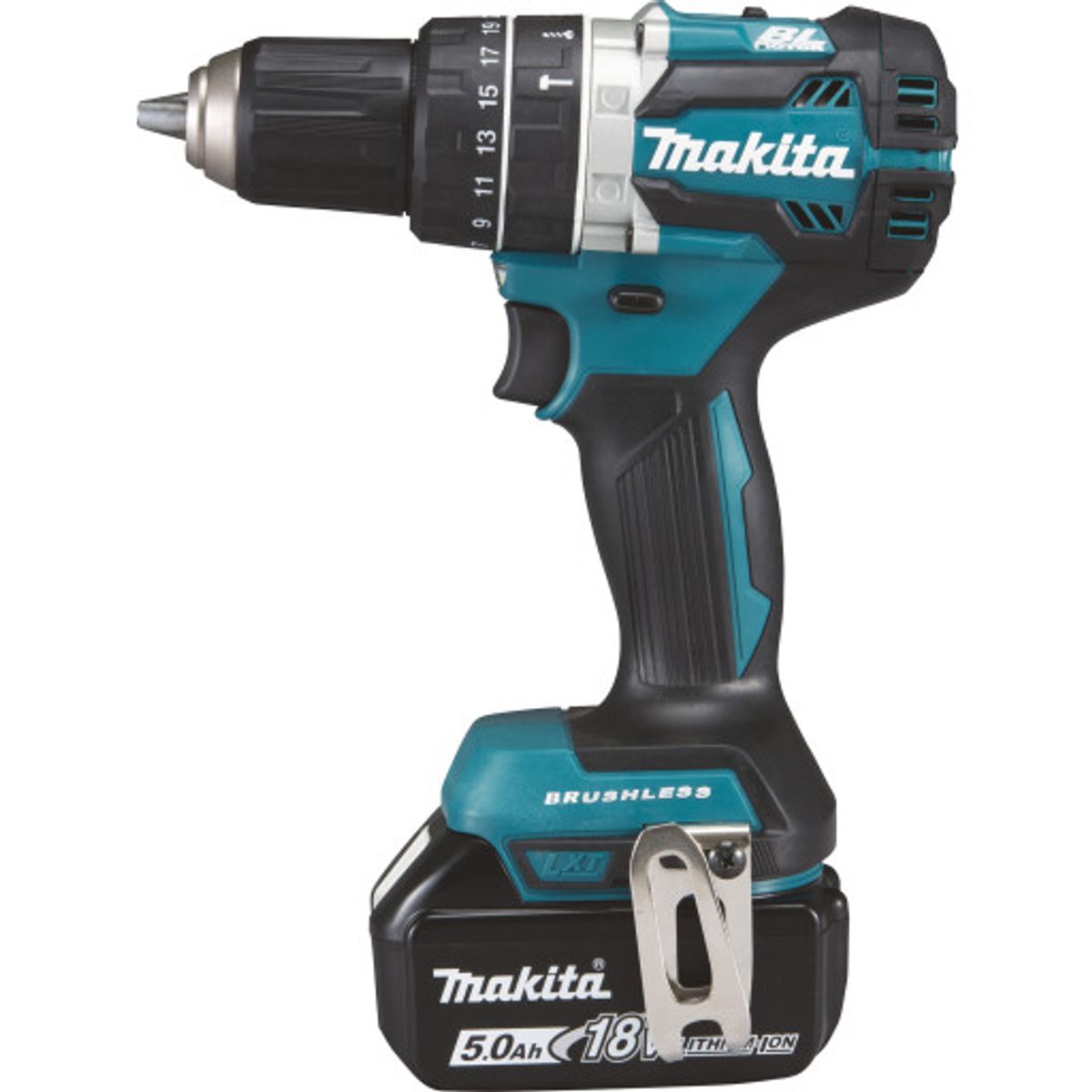 Makita DHP484 slagboremaskine m. 3 x 18V/5,0Ah batterier