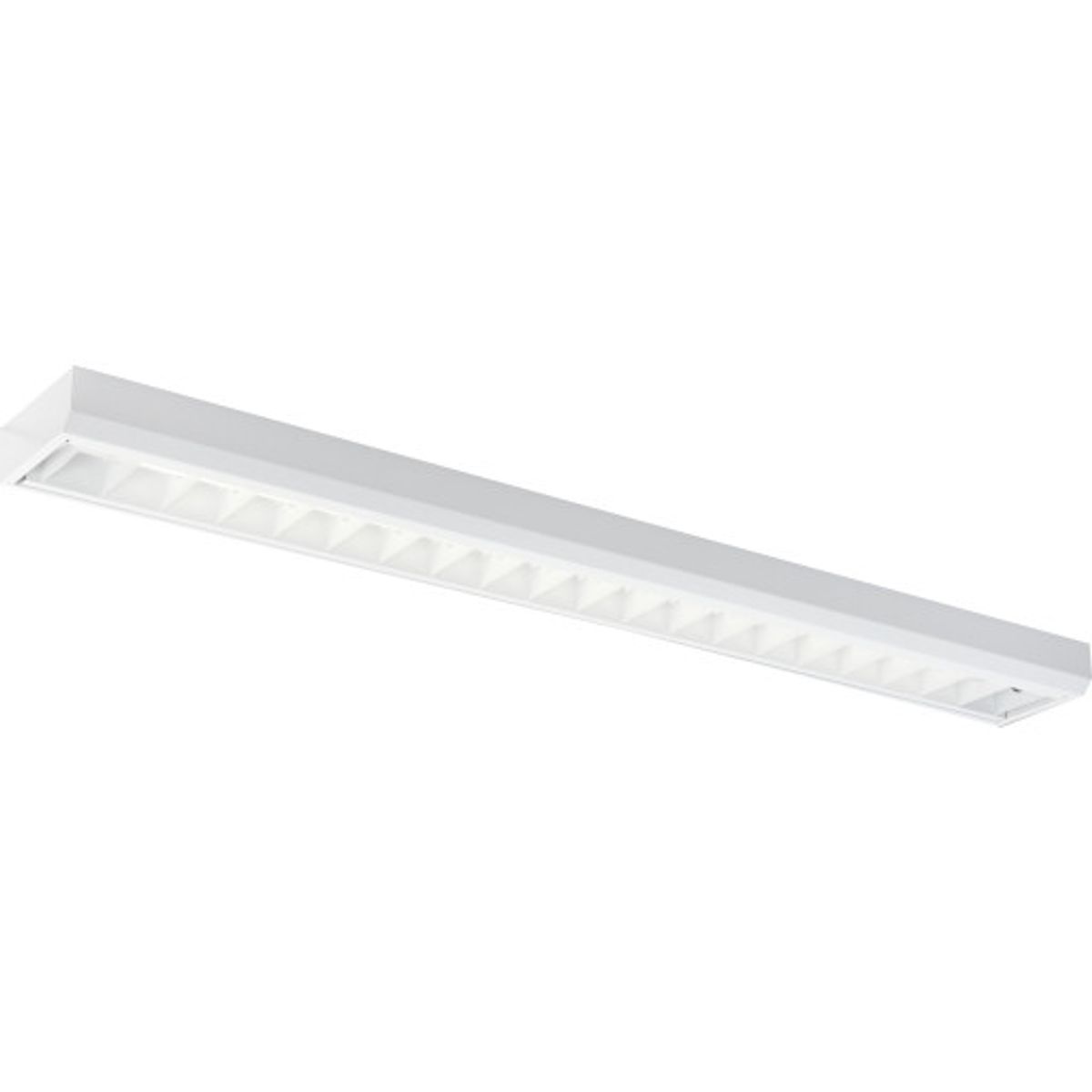 Lareno Modus LED armatur til 1x120 cm rør, hvid m. alu gitter