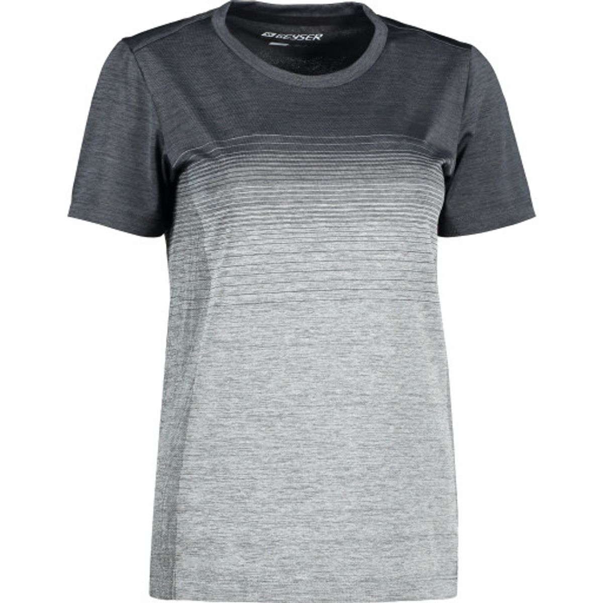 Geyser stribet t-shirt - dame - grafit melange - XXL