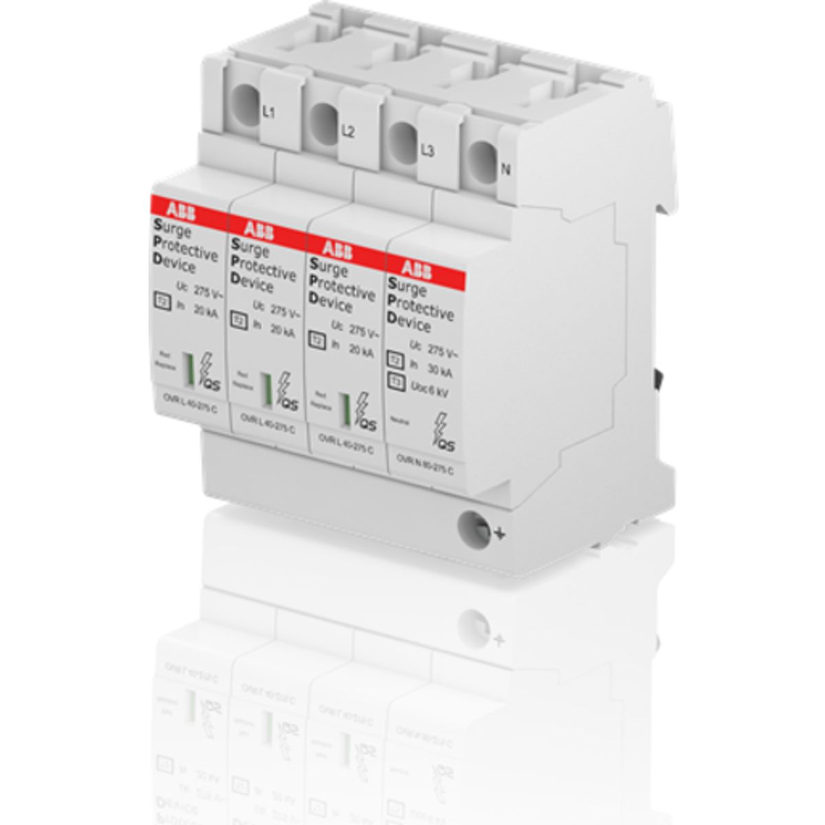 Transientbeskyttelse Type 2 3P+N, OVR T2 3N 40-275 P QS